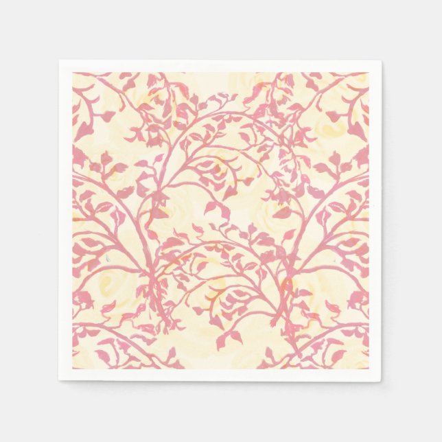 Retro efterrätshandduk med detaljer i rörstruken f pappersservett (Framsidan)