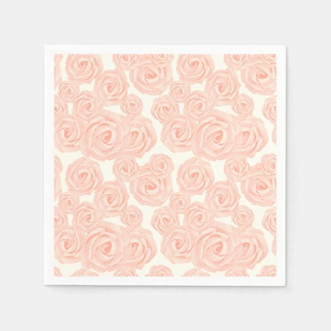 Retro efterrätthanddukar med rörda frostingrosor pappersservett (Framsidan)