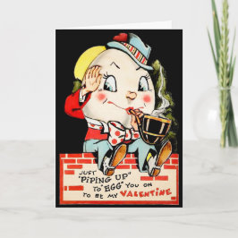 Retro Egg Valentine Day Card Helgkort