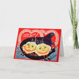 Retro Eggs Valentine Day Card Helgkort