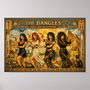 Retro egyptisk pop-antroftributeplansch poster