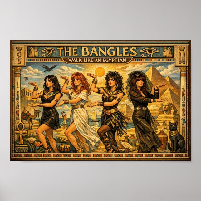 Retro egyptisk pop-antroftributeplansch poster (Framsidan)