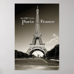 retro eiffel torn poster