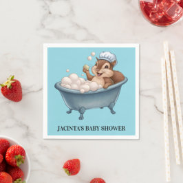 Retro Ekorre Baby Shower Pappersservett