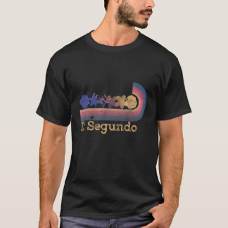 Retro El Segundo Tropical Flowers 80'S Stil Surfi T Shirt