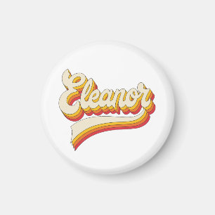 Retro Eleanor Namn 70-Tals Vintage Design Magnet
