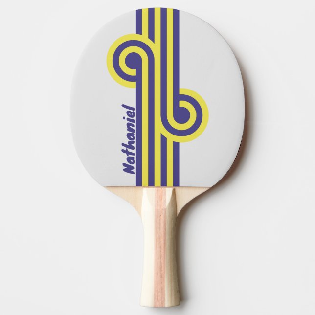 Retro Electric Citron Druv Loop med Namn Pingisracket (Framsidan)