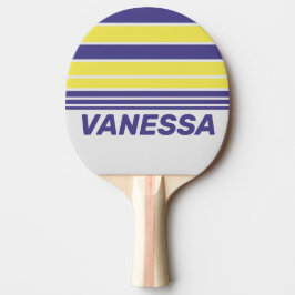Retro Electric Citron Druva Horizon Randig design  Pingisracket