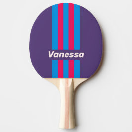 Retro Electric Grape Pin Ränder med Namn Pingisracket