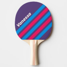 Retro Electric Grape Vinklad Rand med Namn Pingisracket