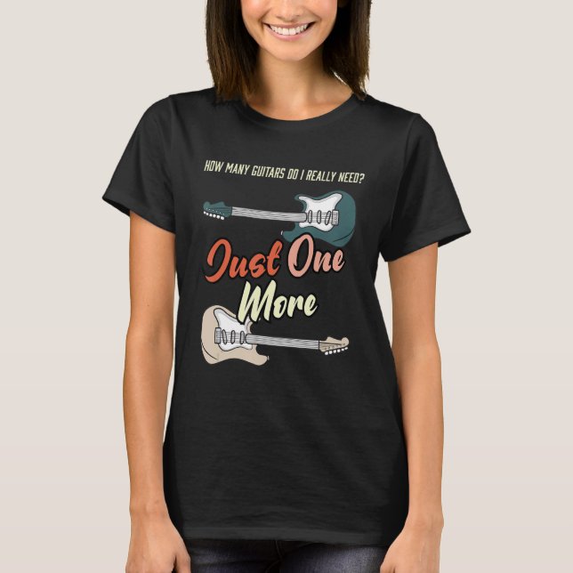Retro Electric Guitar Graphic och Guitarist T Shirt (Framsida)