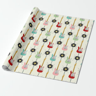 Retro Electric Guitar Rand Presentpapper