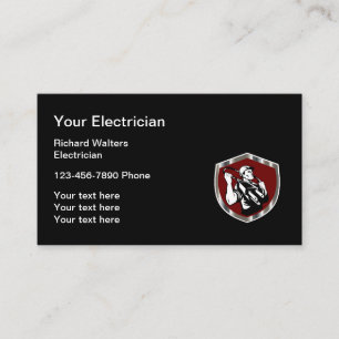 Retro Electrician Tema Visitkort