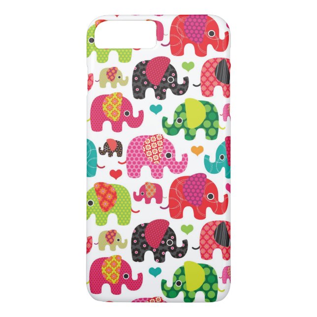 retro elefant barn mönster tapet Case-Mate iPhone skal (Baksida)