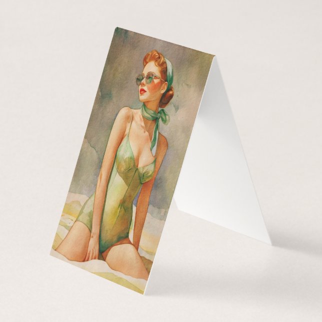 Retro Elegans: Strand Chic  Kort (Framsida)