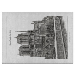 Retro elegant black and white Notre Dame de Paris