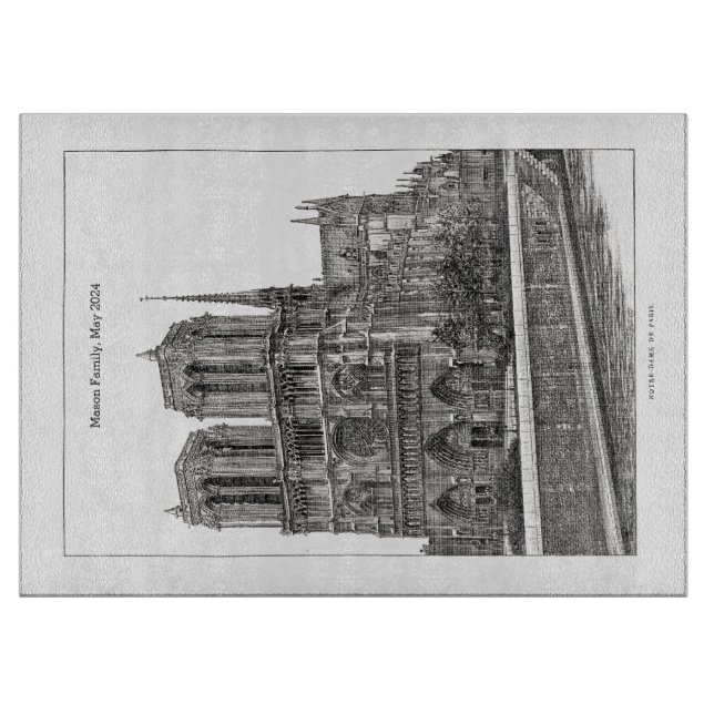 Retro elegant black and white Notre Dame de Paris (Framsidan)