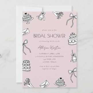 Retro Elegant Bridal Shower Invitation Inbjudningar