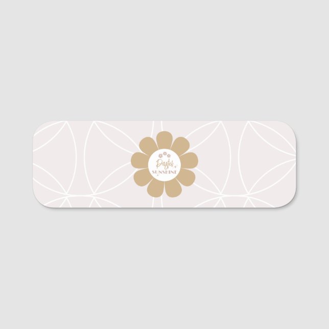 Retro Elegant  Rosa Business Namnbricka (Framsida)