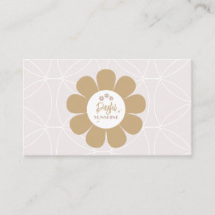Retro Elegant Rosa Business Visitkort