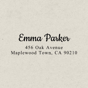 Retro Elegant-skript enkelt Självfärgande Stämpel