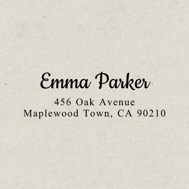 Retro Elegant-skript enkelt Självfärgande Stämpel (Skapare uppladdad)