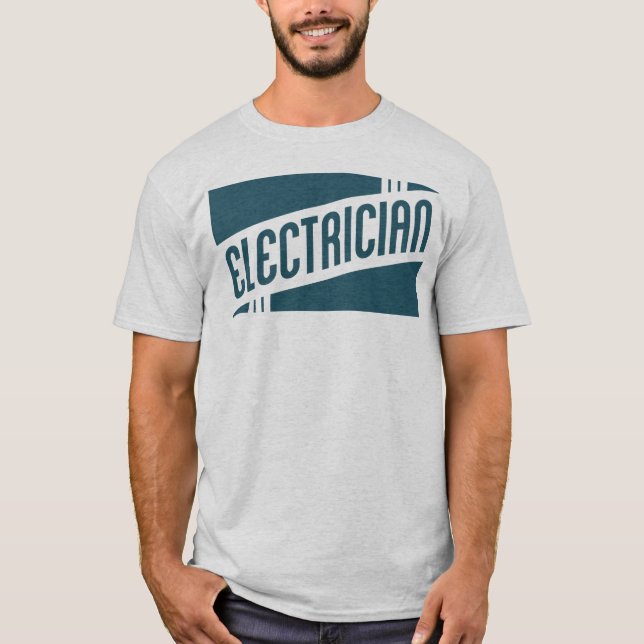retro elektriker tee shirt (Framsida)