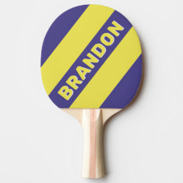 Retro Elektrisk Citron Druva Djärva Ränder med Nam Pingisracket