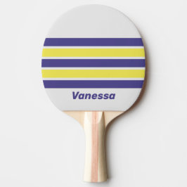 Retro Elektrisk Citron Druva Tvärgående Rand med N Pingisracket