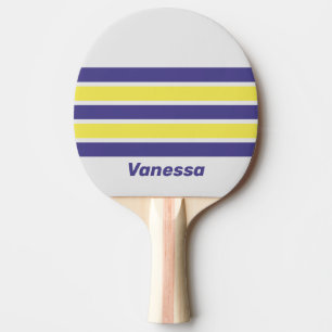 Retro Elektrisk Citron Druva Tvärgående Rand med N Pingisracket