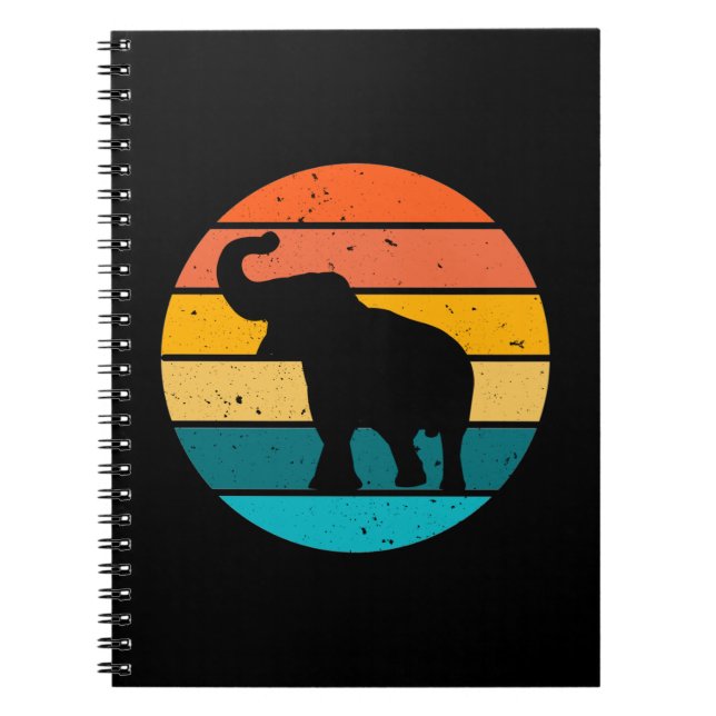 Retro Elephant Anteckningsbok (Framsidan)