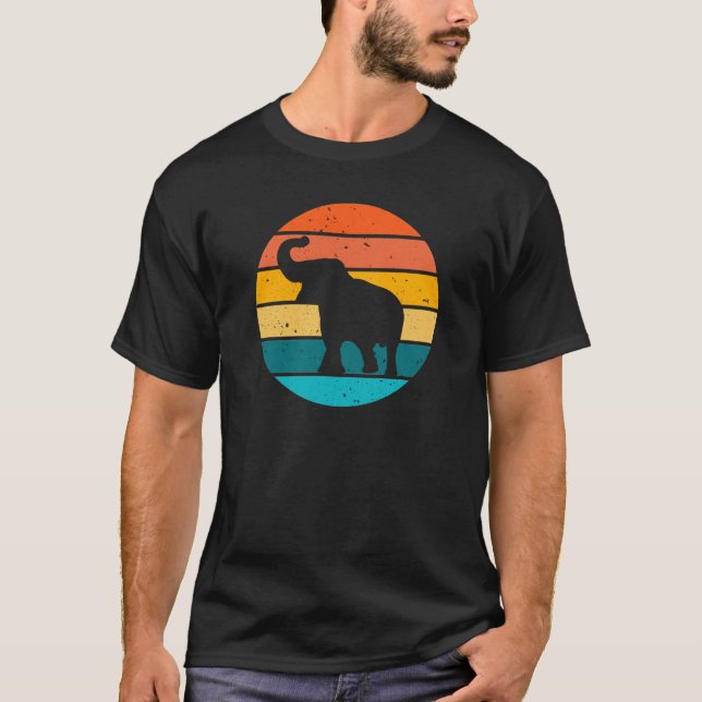 Retro Elephant T Shirt (Framsida)