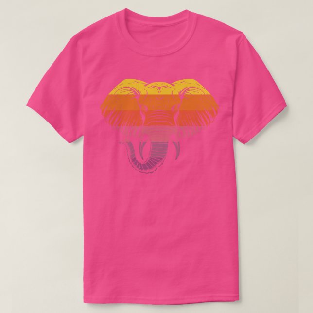 Retro Elephant T Shirt (Design framsida)