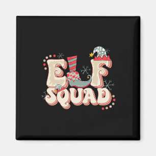 Retro Elf Squad jul Matching Family Roligt Chri Magnet