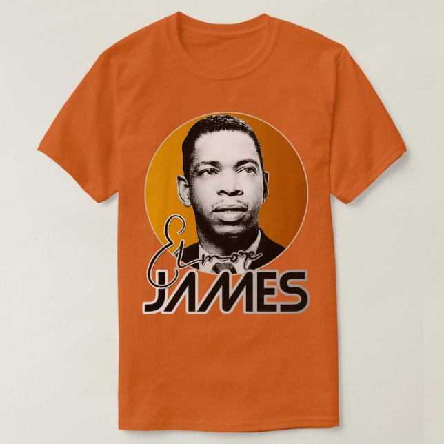 Retro Elmore James Guld Tribute T Shirt (Design framsida)