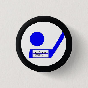 Retro emblem för Blueliner hockey Knapp