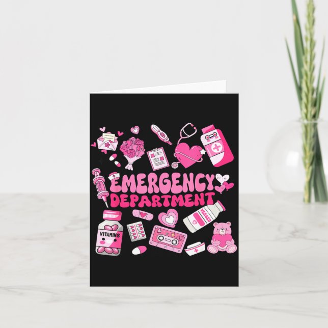 Retro Emergency Department Nk Valentine Er Nurse W Kort (Framsida)