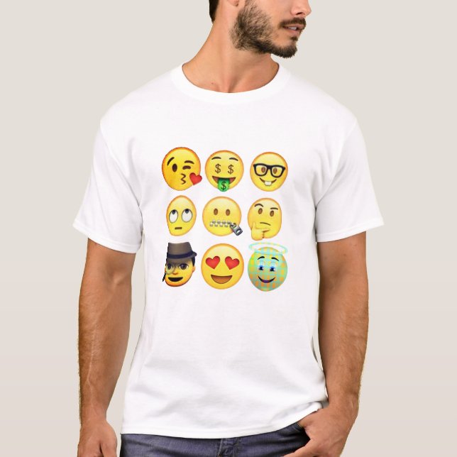 Retro emoji rolig tröja-design christmas-presentid t shirt (Framsida)