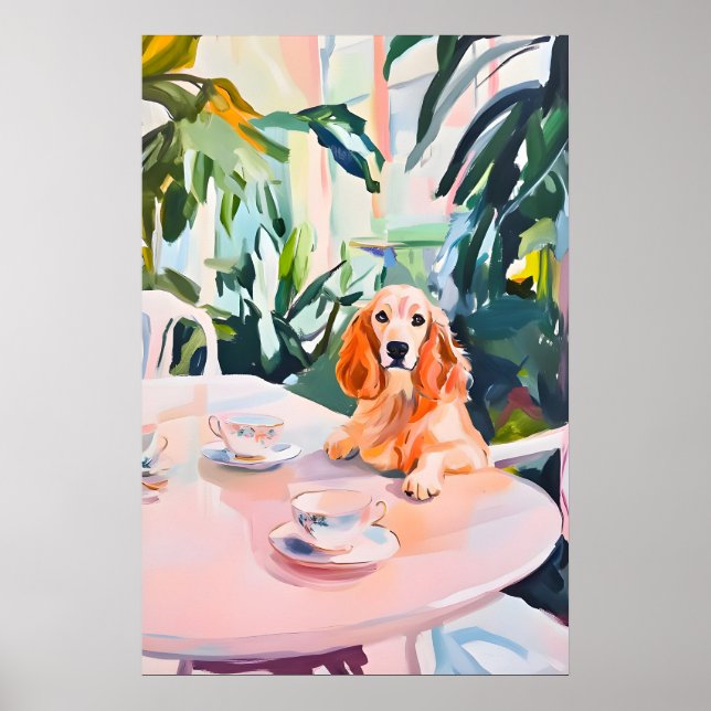 Retro Engelsk Cocker Spaniel Affisch, Cocker Poster (Framsidan)