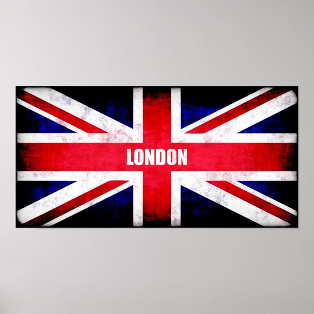 Retro England Flagga / Union Jack Poster (Framsidan)