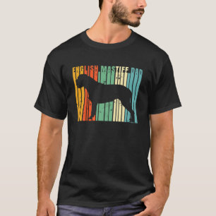 Retro English Mastiff Pappa Cute Pet Owner Älskare T Shirt