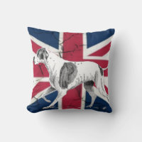 Retro English pekare hund British Union jack flagg