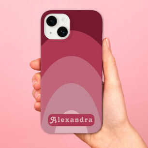 Retro Enkel Båge Namn Rosa