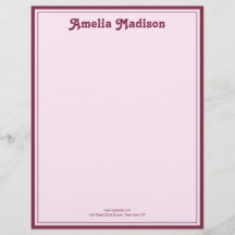 Retro Enkel Rosa Brevhuvud