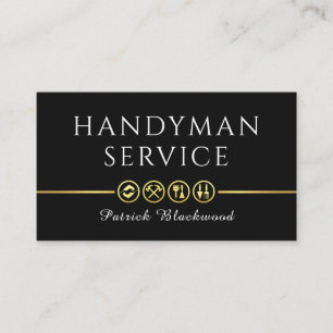 Retro Enkla Handyman Verktyg Linje Visitkort
