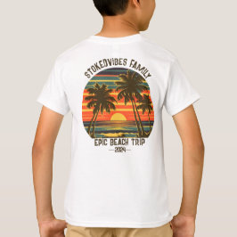 Retro Epic Family Beach Resa Personlig Vacation T Shirt