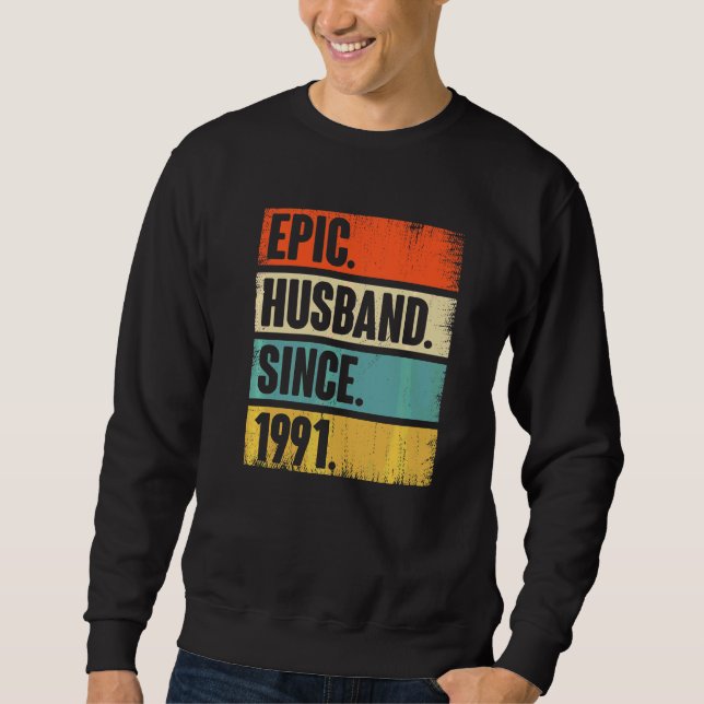 Retro Epic Make sedan 1991 31a Bröllop Anivers Lång Ärmad Tröja (Framsida)