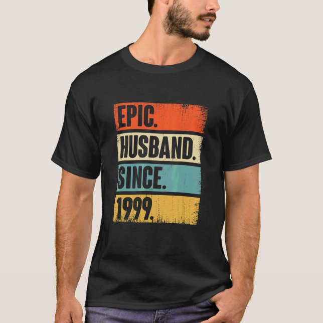 Retro Epic Make sedan 1999 23:e Bröllop Anivers T Shirt (Framsida)