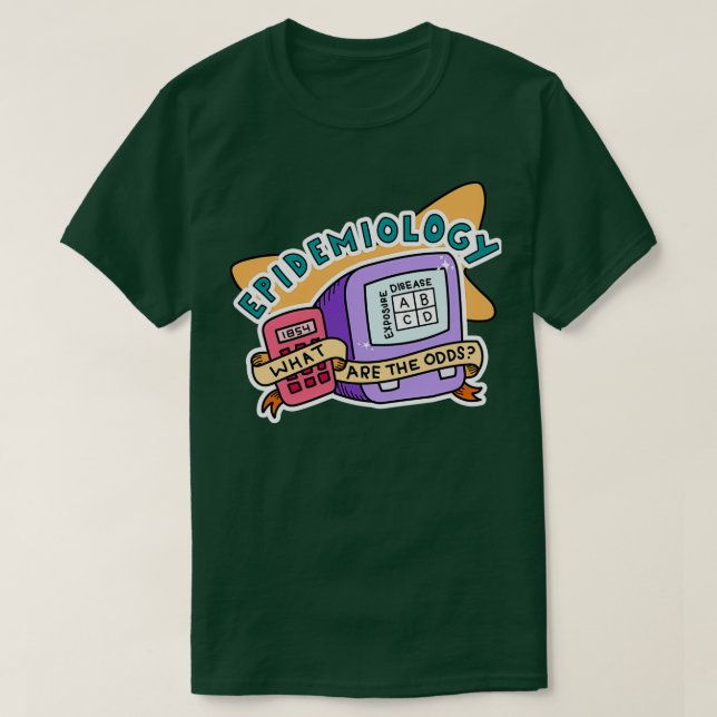 Retro-epidemiologi - folkhälsodekalett t shirt (Design framsida)