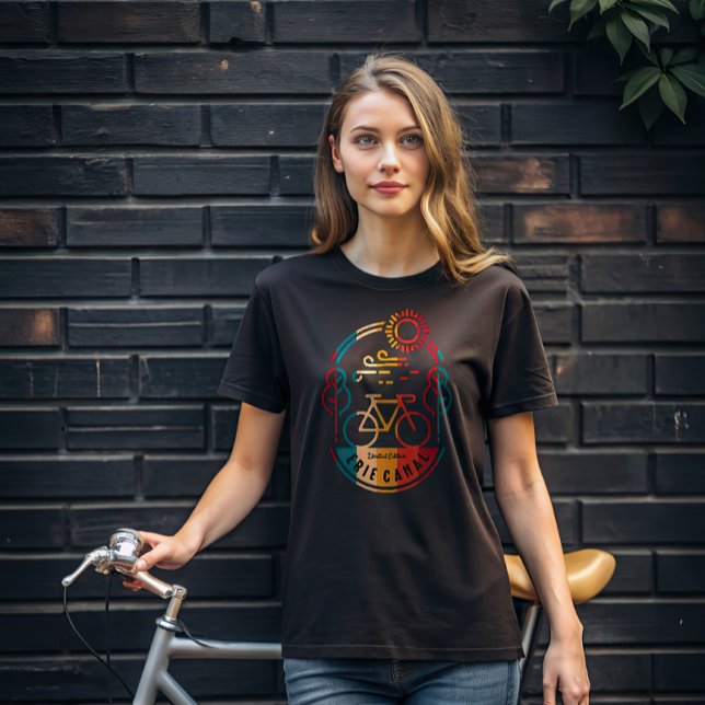 Retro Erie Canal Bike Trail. T Shirt (Skapare uppladdad)